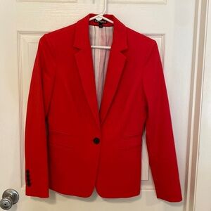 Express suit jacket, blazer, red with black buttons